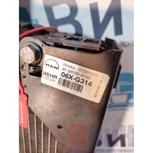 Радиатор основной MAN TGA 458073 ш.к. с подушками (329)-4