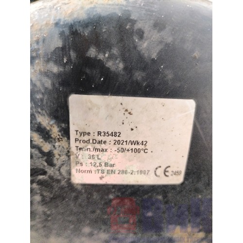 Ресивер 36л DAF 85 CF 935508 задний неориг. (ржавый) (328)-5