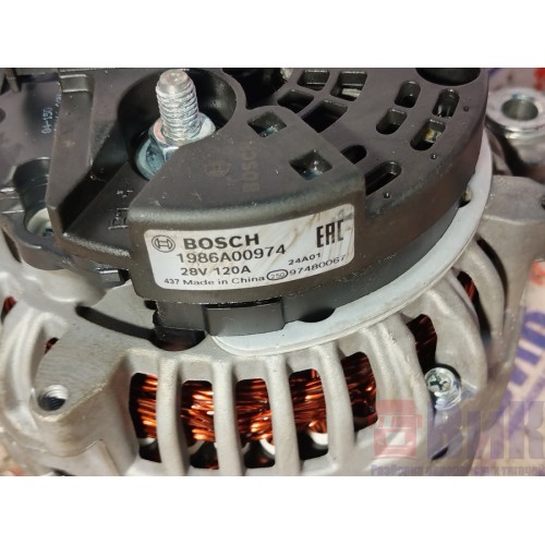 Генератор MAN D2066 LF40 №50529510812954 BOSCH 28V 120A (061)-3