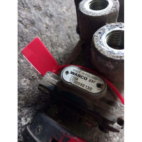 Кран управления тормозами прицепа Iveco механич. (287), 9730090130-3