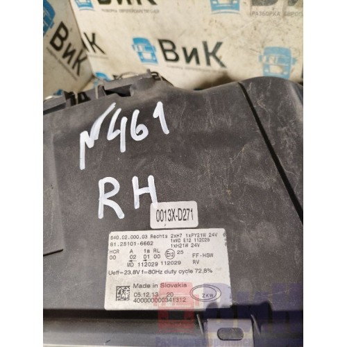 Фара основная MAN TGX 052290 RH деф. (982), 81251016662-3