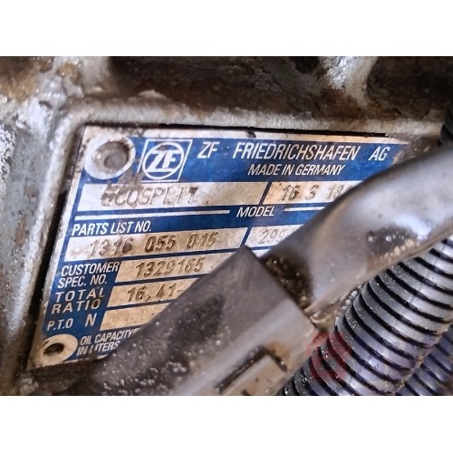 МКПП 16S181 DAF 95 505586 16.41-1.00 Ecosplit (604), 1316055015-6