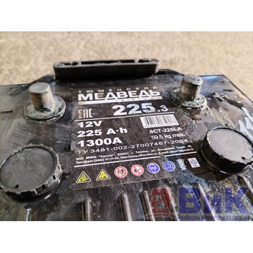 Аккумулятор 225Ah 1300A Scania R440 458663 DC13 Тюменский Медведь (397), -10