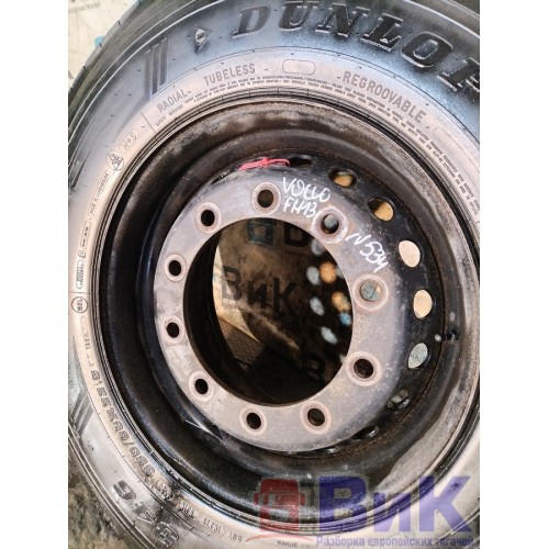 Колесо в сборе 385/65 R22.5 Volvo FH 13 628202 DUNLOP 2024г (глуб.протек. 11мм) (796), -10